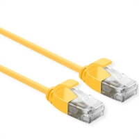 ROLINE UTP Data Center Patch Cord Cat.6A, LSOH, Slim, yellow, 0.5 m