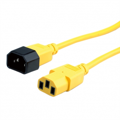 ROLINE Monitor Power Cable, IEC 320 C14 - C13, yellow, 0.8 m