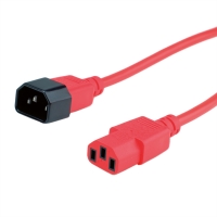 ROLINE Monitor Power Cable, IEC 320 C14 - C13, red, 0.8 m