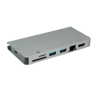 ROLINE USB Type C docking station, 4K HDMI, 1x VGA, 2x USB 3.2 Gen 1 ports, 1x S