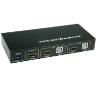 ROLINE KVM Switch, 2 PCs, HDMI 4K, USB