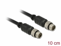 Delock M8 Sensor- / Actuator Cable 6 Pin Male to 6 Pin Male waterproof 10 cm
