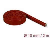 Delock Fire-Proof Sleeving Silicone-Coated 2 m x 10 mm red