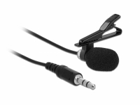 Delock Tie Lavalier Microphone Omnidirectional with Clip 3.5 mm stereo jack male 3 pin + Adapter Cable for Smartphone and Tablet