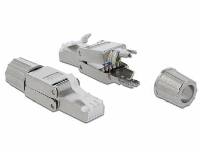 Delock RJ45 plug Cat.6A STP toolfree