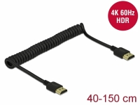 Delock HDMI Coiled Cable 4K 60 Hz