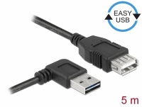 Delock Extension cable EASY-USB 2.0 Type-A male angled left / right > USB 2.0 Type-A female 5 m