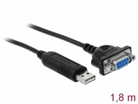 Delock Adapter USB 2.0 Type-A to 1 x Serial RS-232 DB9