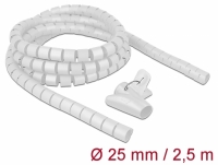 Delock Spiral Hose with Pull-in Tool 2.5 m x 25 mm white