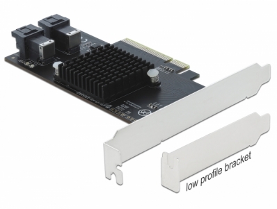 Delock PCI Express x8 Card to 2 x internal SFF-8643 NVMe - Low Profile Form Factor