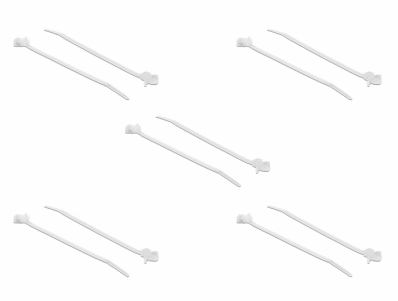 Delock Cable Tie with Expansion Anchor L 140 x W 4 mm white 10 pieces