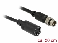 Delock M8 Sensor- / Actuator Cable 6 Pin male to MD6 6 Pin female waterproof 20 cm