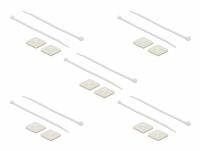 Delock Cable Tie Mount 30 x 30 mm with Cable Tie L 200 x W 4.8 mm white
