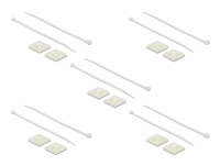 Delock Cable Tie Mount 30 x 30 mm with Cable Tie L 200 x W 4.8 mm white