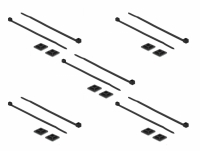 Navilock Delock Cable Tie Mount 20 x 20 mm with Cable Tie L 200 x W 2.5 mm black