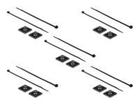 Delock Cable Tie Mount 30 x 30 mm with Cable Tie L 200 x W 4.8 mm black