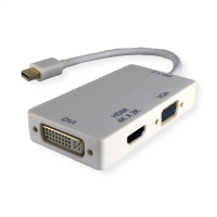 VALUE Mini DisplayPort v1.2 Adapter - VGA/DVI/HDMI, Active
