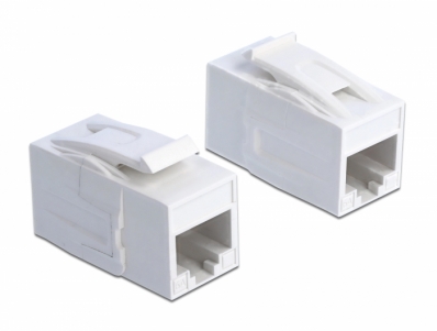 Delock Keystone Module RJ45 jack > RJ45 jack Cat.6A UTP white