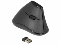 Delock Ergonomic vertical optical 5-button mouse 2.4 GHz wireless - Silent