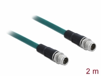 Delock Network cable M12 8 pin X-coded TPU 2 m