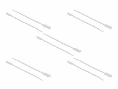 Delock Cable Tie with Label Tap L 190 x W 4.8 mm white 10 pieces