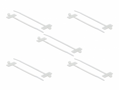 Delock Cable Tie with Label Tap L 200 x W 2.5 mm white 10 pieces