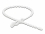 Delock Beaded Cable Tie reusable L 460 x W 6.5 mm white 10 pieces