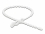 Delock Beaded Cable Tie reusable L 610 x W 6.5 mm white 10 pieces