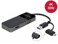 Delock Adapter USB 3.0 to 4K HDMI + VGA