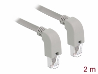 Delock Network cable RJ45 Cat.6A S/FTP downwards / downwards angled 2 m
