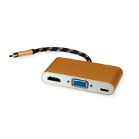 ROLINE GOLD Type C - VGA / HDMI / Type C PD Adapter, M/F