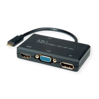 ROLINE Type C - VGA / DVI / HDMI / DP Adapter, M/F