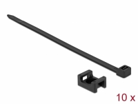 Delock Screw Fixing Mount 23 x 16 mm with Cable Tie L 150 x B 7.2 mm black