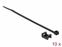 Delock Screw Fixing Mount 15 x 10 mm with Cable Tie L 200 x B 3.6 mm black