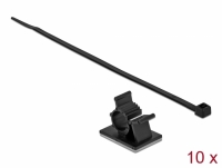 Delock Cable Clamp 37 x 18 mm with Cable Tie L 300 x W 4.8 mm black