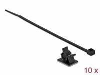 Delock Cable Clamp 25 x 18 mm with Cable Tie L 200 x W 3.6 mm black