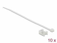 Delock Screw Fixing Mount 15 x 10 mm with Cable Tie L 200 x B 3.6 mm white