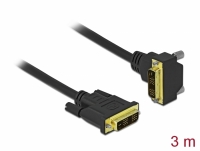 Delock DVI Cable 18+1 male to 18+1 male angled 3 m