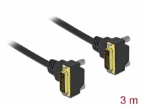 Delock DVI Cable 24+1 male angled to 24+1 male angled 3 m