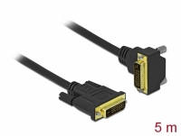 Delock DVI Cable 24+1 male to 24+1 male angled 5 m