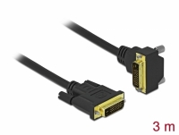 Delock DVI Cable 24+1 male to 24+1 male angled 3 m