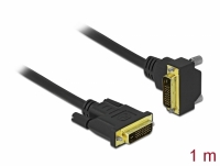 Delock DVI Cable 24+1 male to 24+1 male angled 1 m