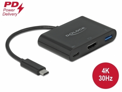 Delock USB Type-C™ Adapter to HDMI 4K 30 Hz with USB Type-A and USB Type-C™ PD