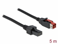 Delock PoweredUSB cable male 24 V to 2 x 4 pin male 5 m for POS printers and terminals