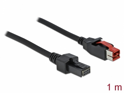 Delock PoweredUSB cable male 24 V to 2 x 4 pin male 1 m for POS printers and terminals