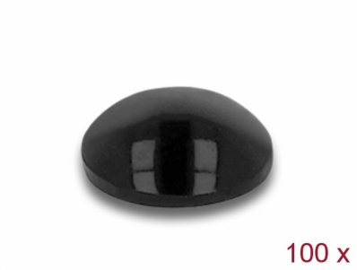 Delock Rubber feet round self-adhesive 5 x 2 mm 100 pieces black