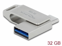 Delock USB 3.2 Gen 1 USB-C™ + Type-A Memory Stick 32 GB - Metal Housing