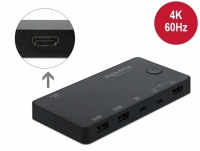 Delock HDMI / USB-C™ KVM Switch 4K 60 Hz with USB 2.0