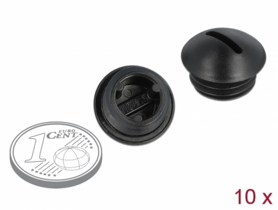 Delock Sealing Plug M12 x 1.5 black 10 pieces