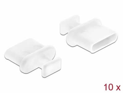Delock Dust Cover for USB Type-C™ female with grip 10 pieces white
